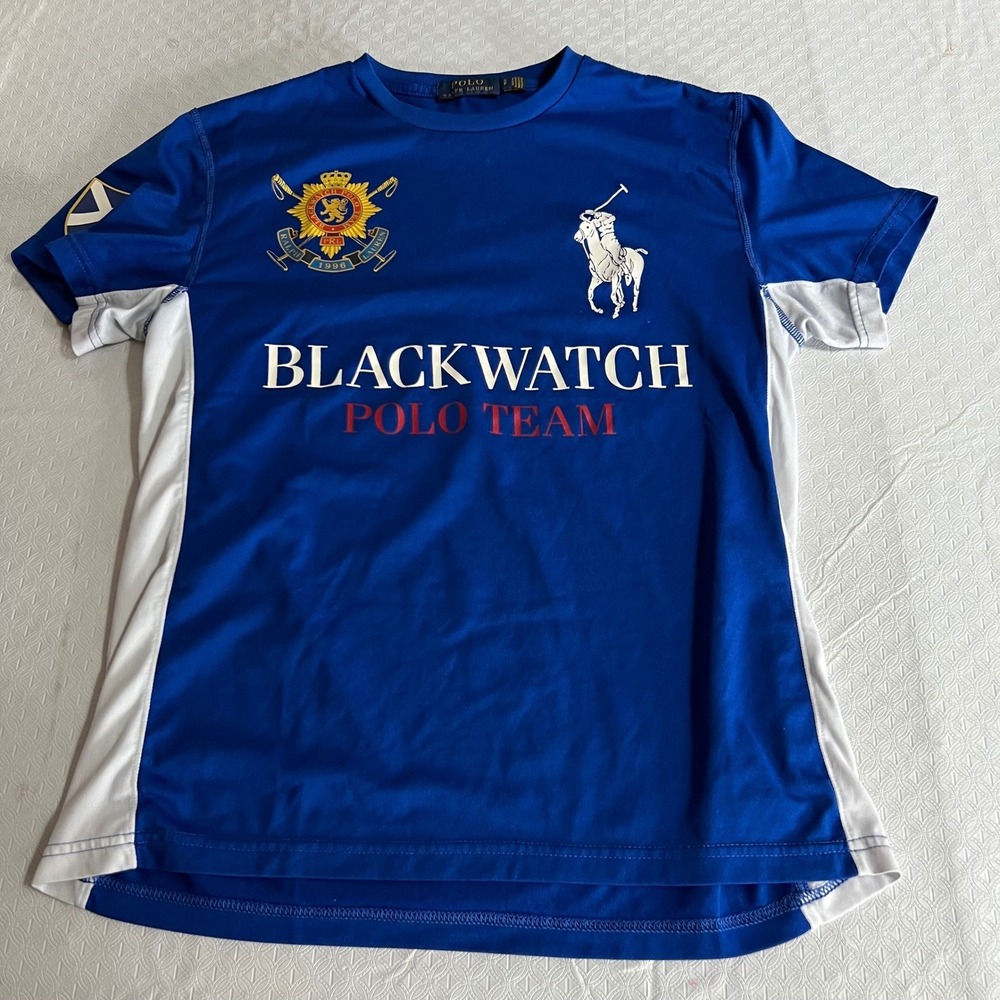 Polo Ralph Lauren Blackwatch Polo Team Big Pony Graphic T-Shirt Blue Mens S